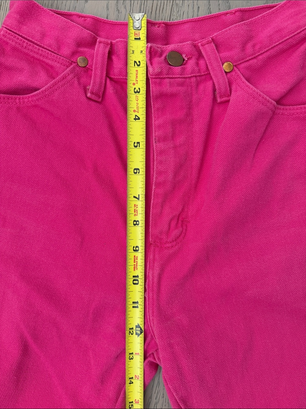 Women’s Vintage Wranglers high waisted straight leg jeans, pink 80/90’s size 8 - Picture 8 of 10